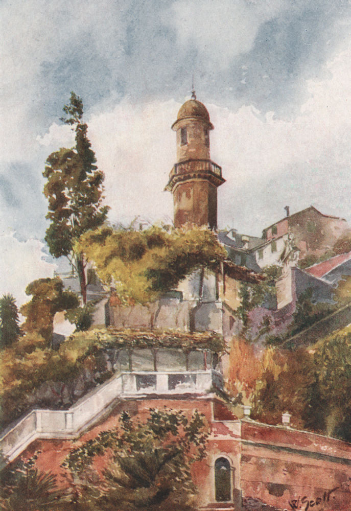 GENOVA. 'A corner in Genoa' by William Scott. Italy 1907 old antique print